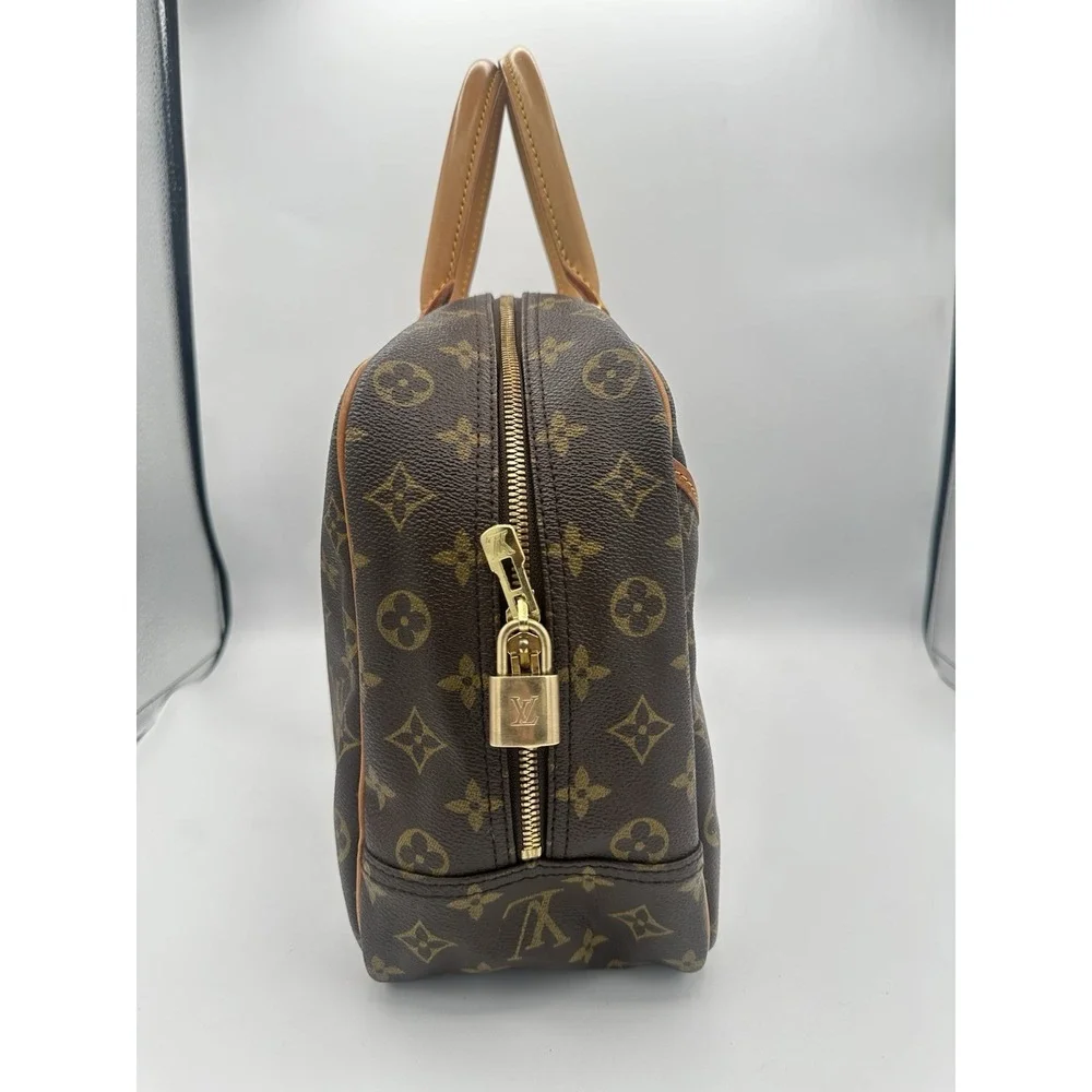 Louis Vuitton Monogram Deauville Handbag Brown With Bachata Leather